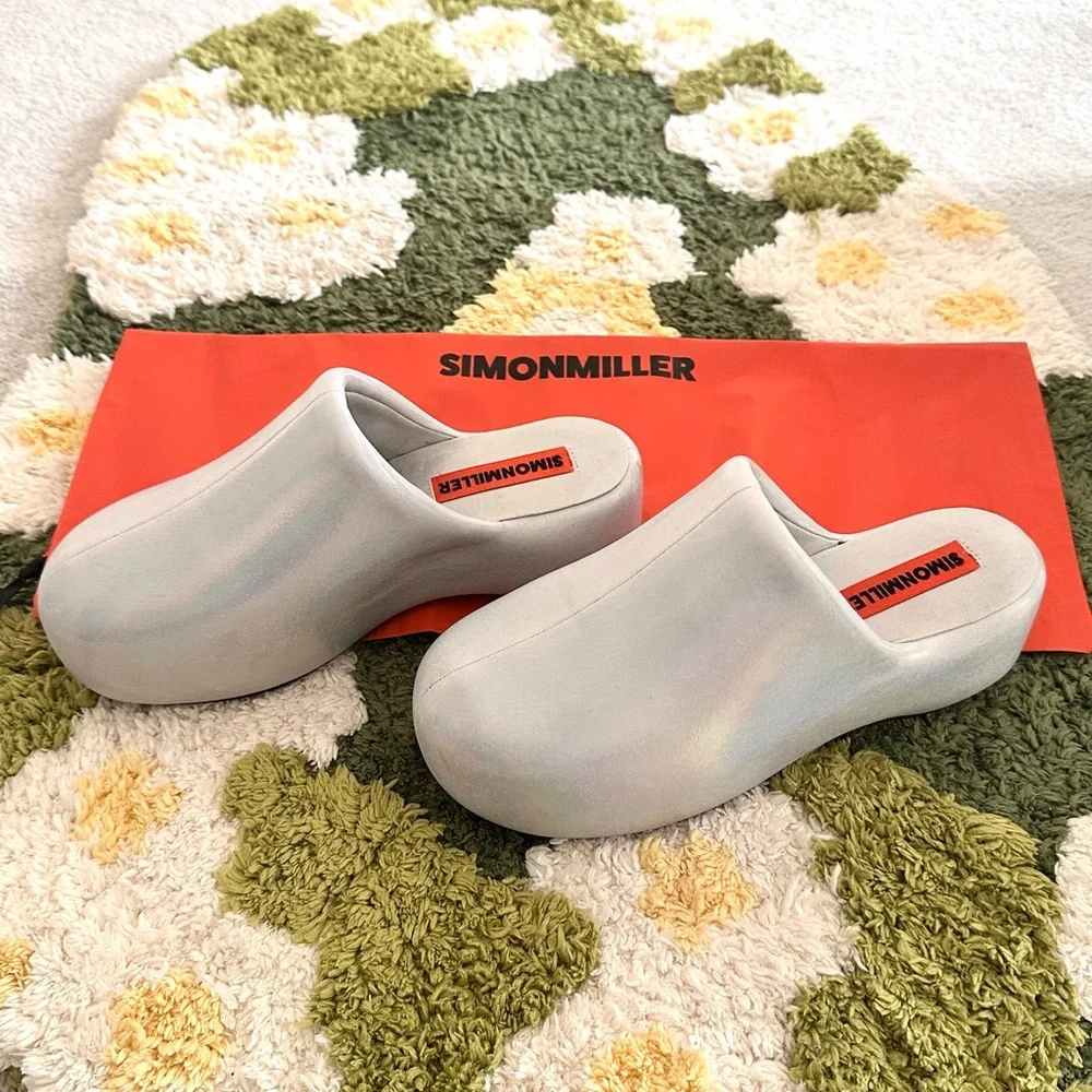 Simon Miller Iridescent Slip-On Mules - Picture 1 of 8